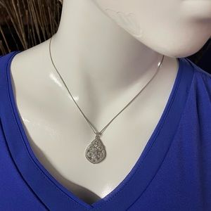 Ava nadri pendant with white stones